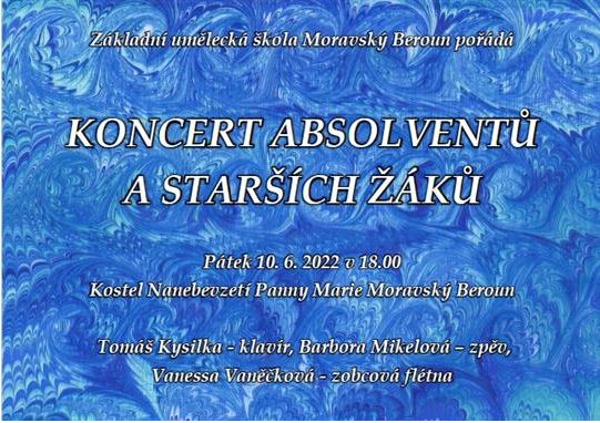 Koncert absolventů a starších žáků ZUŠ Moravský Beroun