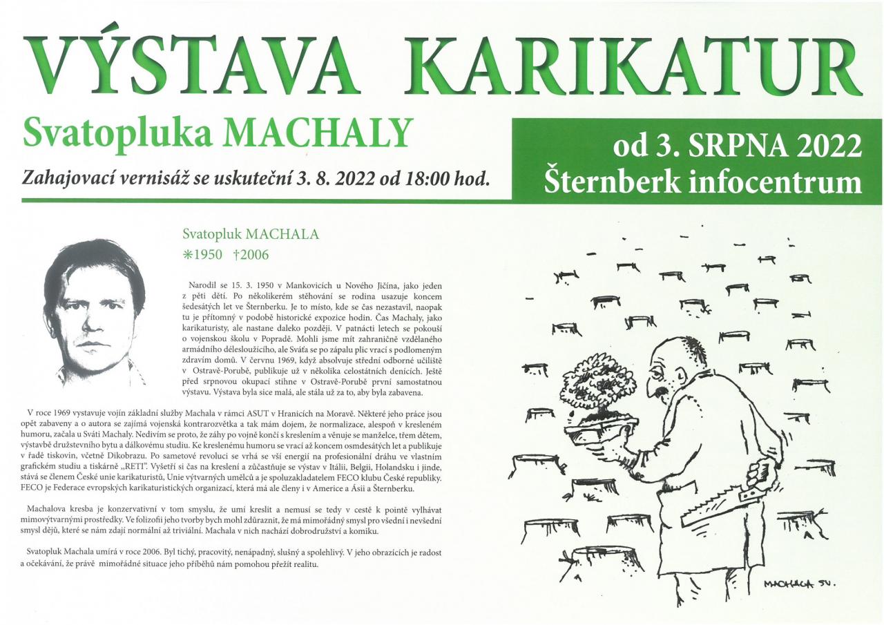 Výstava karikatur Svatopluka Machaly
