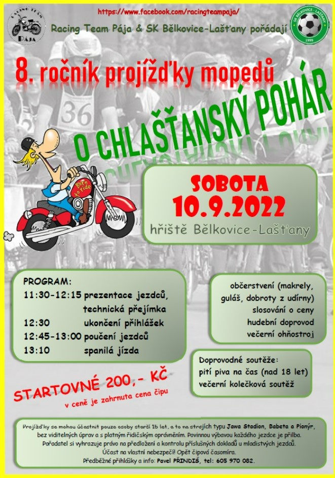 8. ročník projížďky mopedů o Chlašťanský pohár
