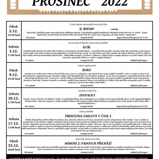 Kino Bohuňovice - prosinec 1